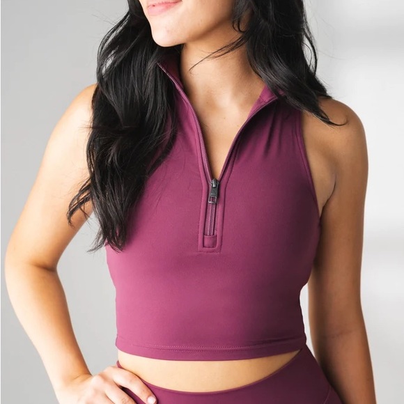 Refine bra Quarter Zip Crop NWT XS - Picture 1 of 10